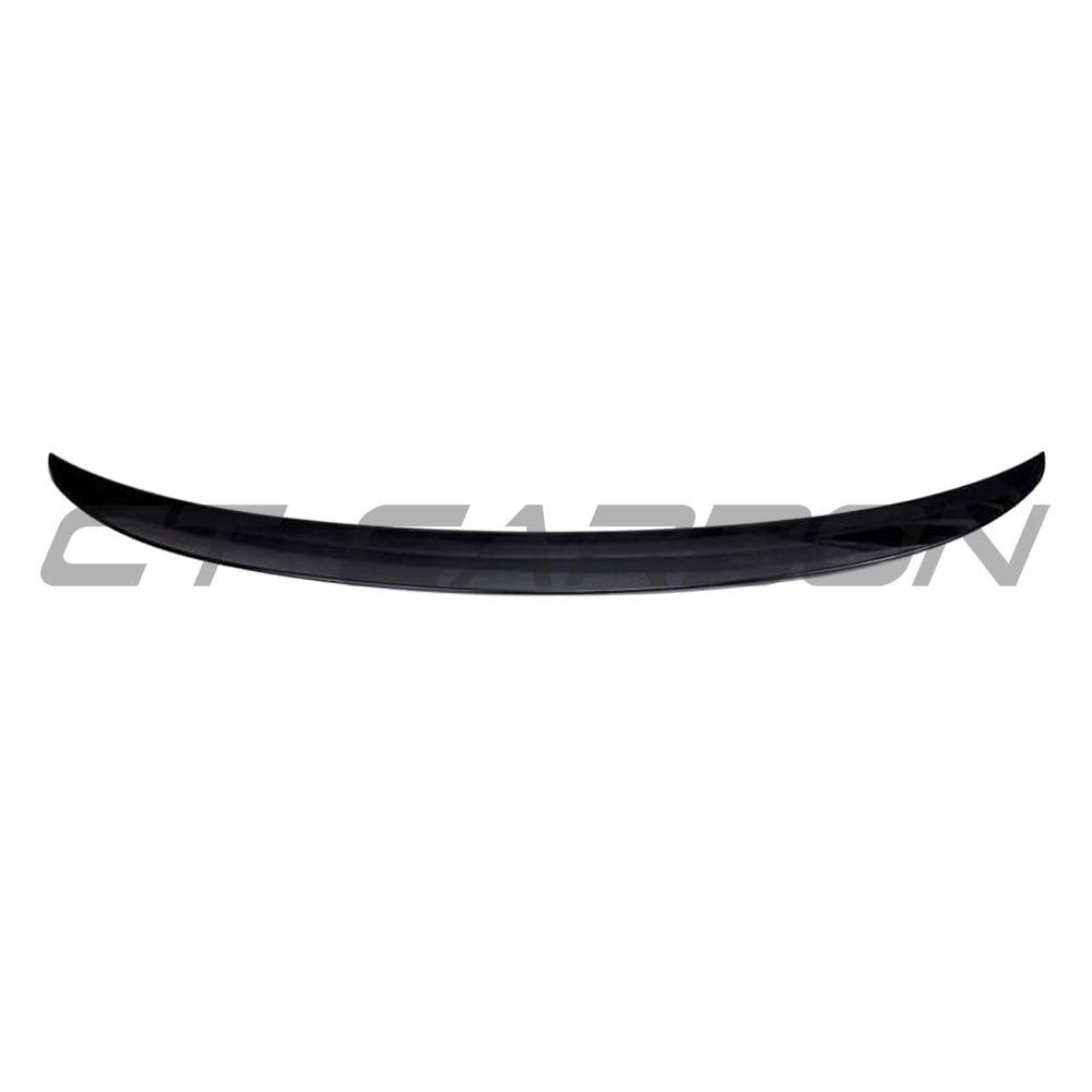 BMW 3 Series F30 gloss black spoiler by CT Carbon, MP Style, showcasing a sleek, aerodynamic rear spoiler for sporty appearance.