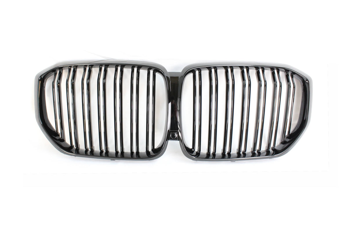 BMW X5 G05 2018+ double slat black grille by CT Carbon, showcasing sleek black grille design on vehicle front.
