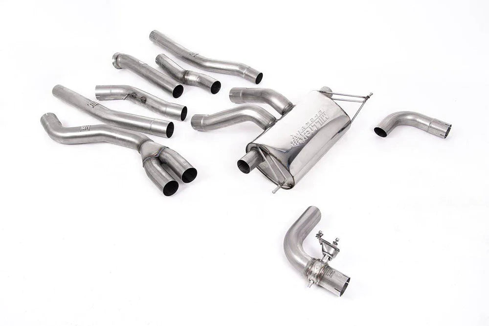 Milltek Sport BMW 2 Series M240i xDrive G42 GPF/OPF back exhaust system with polished tips and performance design.