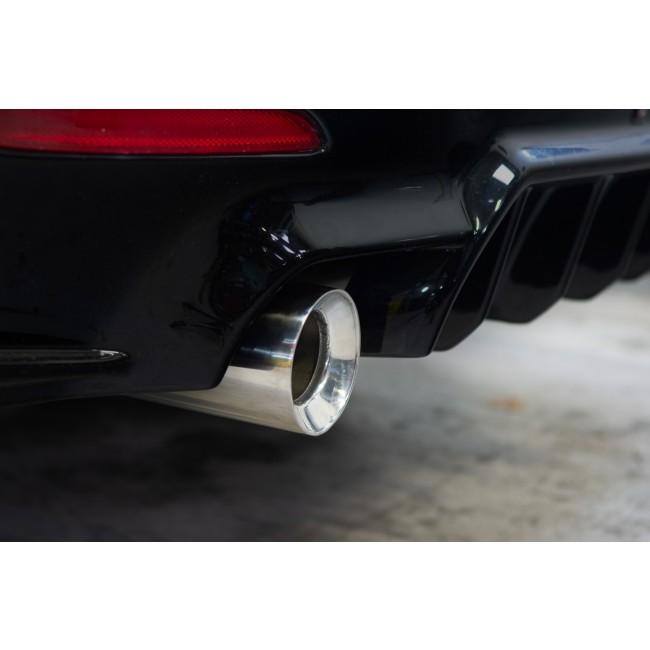 Cobra Sport BMW M235i Cabriolet exhaust tailpipes with 3.5-inch M Performance tips, OE style slip-on replacement.