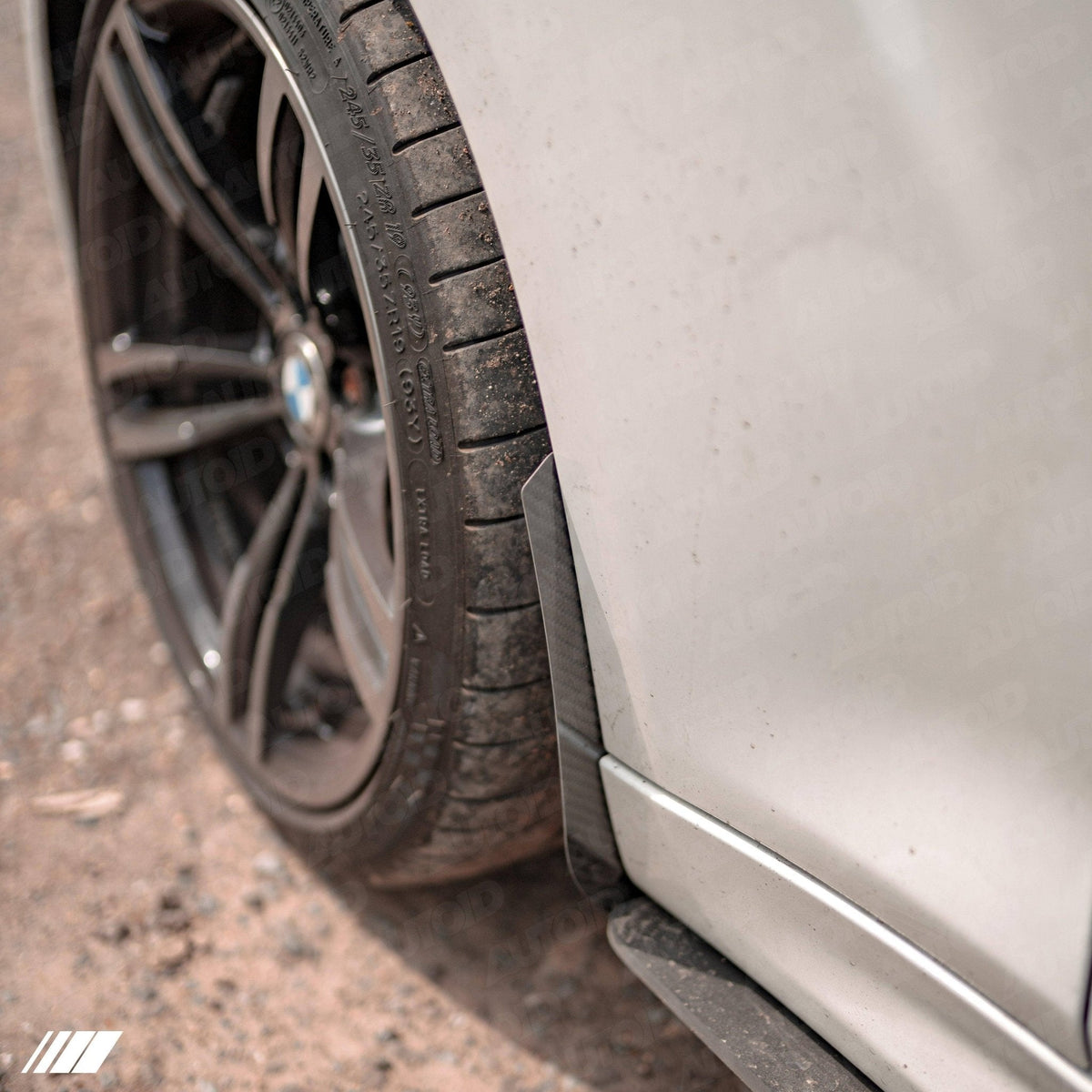 BMW M2 F87 Carbon Fibre Arch Guards by Automotive Passion, for 2015-2021 models, protecting wheel arches with sleek carbon fiber design.