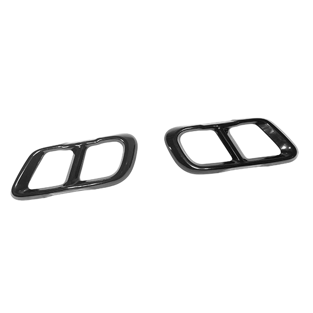 BMW X5 G05 2018+ CT Carbon gloss black exhaust tip add-on, chrome-finished accessory for upgraded vehicle appearance.