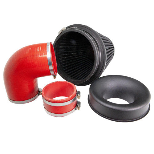 Ramair PRORAM Focus ST 225 performance induction kit showing high-flow air intake pipe and filter assembly