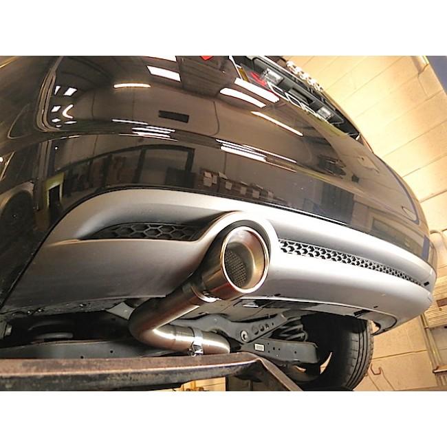 Cobra Sport Audi A3 8P 2.0 TDI single tip cat back performance exhaust installed on a 3-door model.
