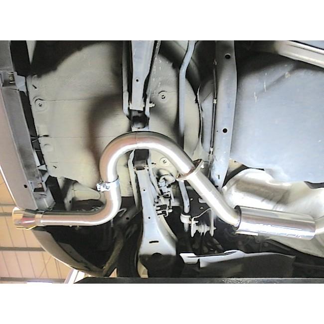 Cobra Sport Audi A3 8P 2.0 TDI 2WD 2008-12 single tip cat back performance exhaust installed on a 3-door hatchback.
