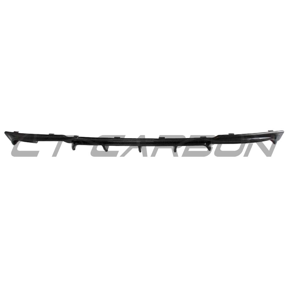 BMW F30 3 Series 2011-2019 carbon fiber diffuser kit by CT Carbon with twin exhaust cutouts and MP style design.