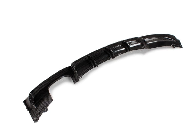 BMW F30/F31 3 Series 2011-2015 CT Carbon carbon fiber diffuser with twin exhaust cutouts, MP style, for enhanced sporty appearance.
