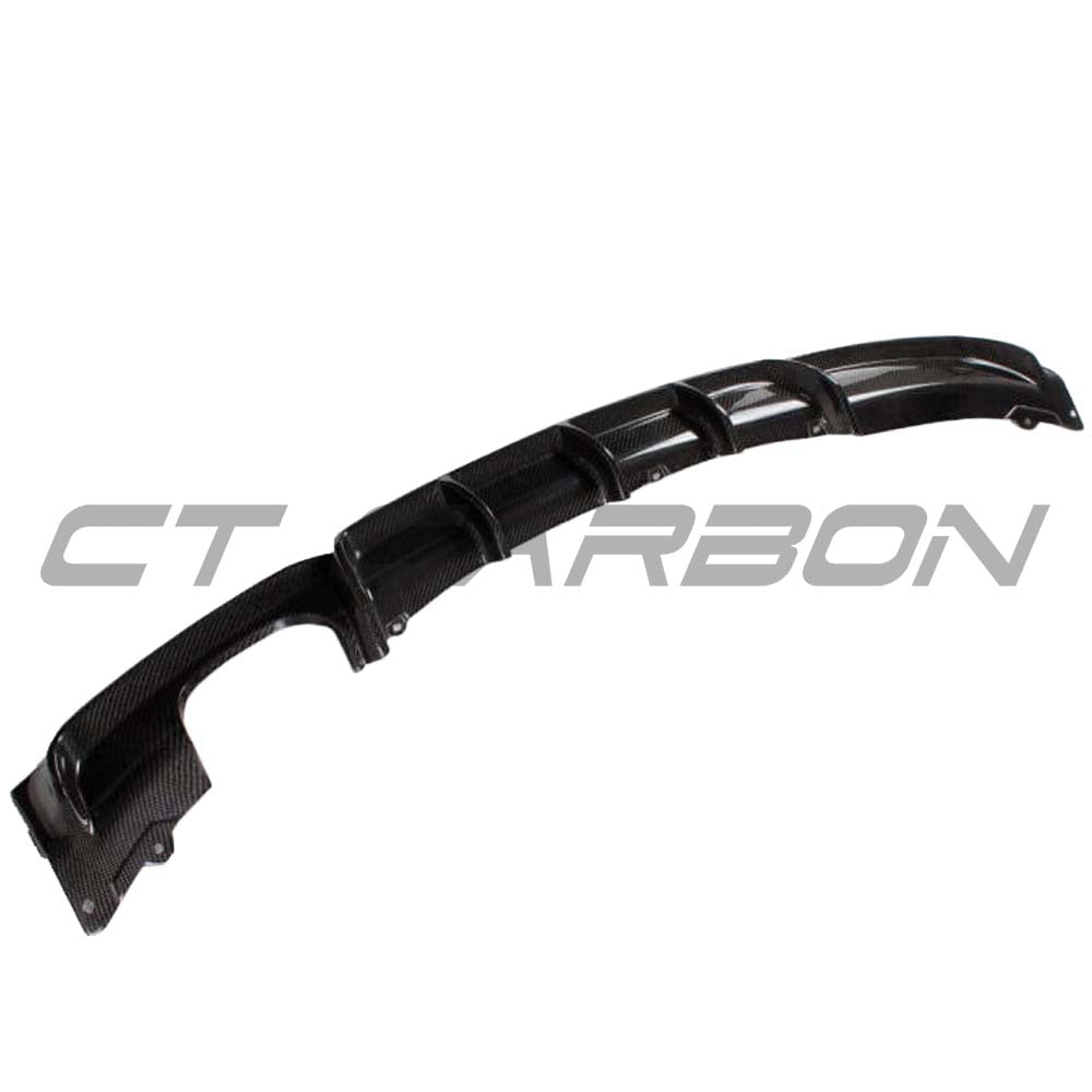 BMW F30 3 Series 2011-2019 CT Carbon full carbon fibre diffuser with twin exhaust, MP style, for enhanced sporty appearance.
