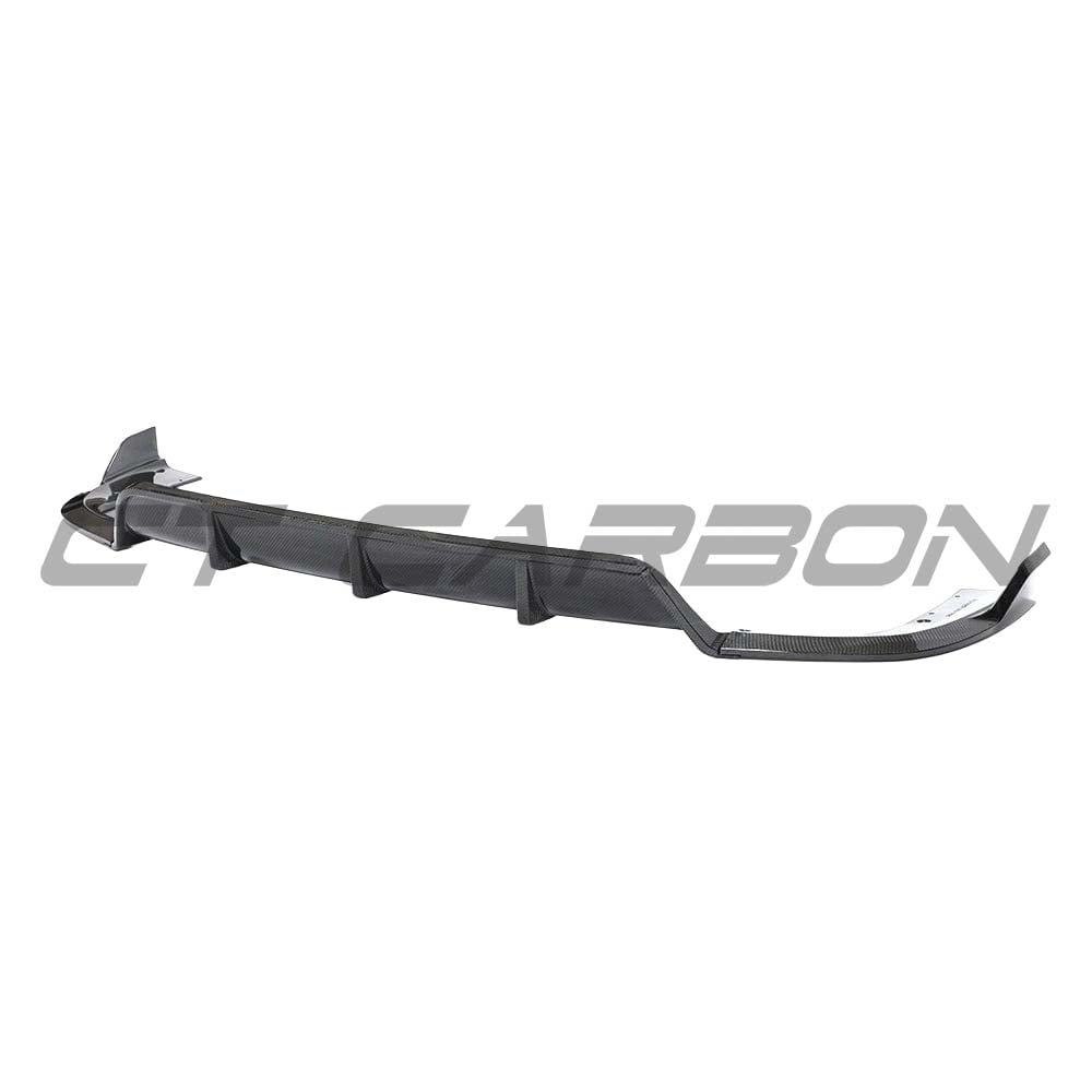 BMW G05 X5/X5M LCI 2023+ full carbon fibre diffuser kit by CT Carbon, showcasing the sleek, textured carbon fiber design.