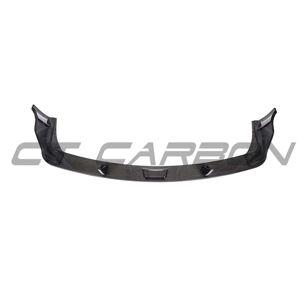 Carbon fiber diffuser for Toyota Supra 2019+ A90 by CT Carbon, showcasing its sleek design and lightweight construction.