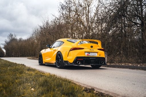 Toyota Supra 2019+ A90 CT Carbon carbon fiber diffuser, showcasing sleek design and aerodynamic features for enhanced performance.