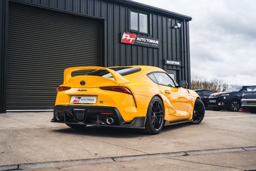 Toyota Supra 2019+ A90 CT Carbon carbon fibre diffuser, showcasing sleek design and aerodynamic styling.