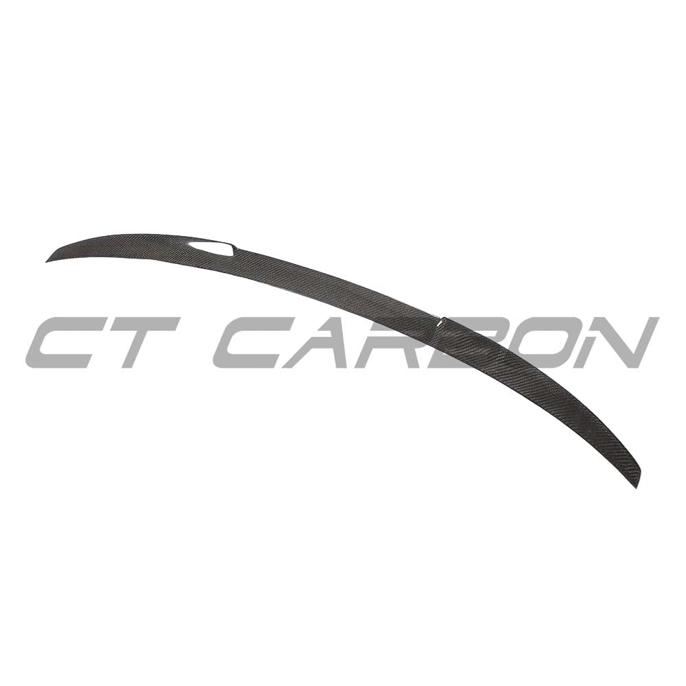Full carbon fibre kit for Audi S3 facelift saloon 8V by CT Carbon, includes splitter and body panels, showcasing sleek carbon fibre details.
