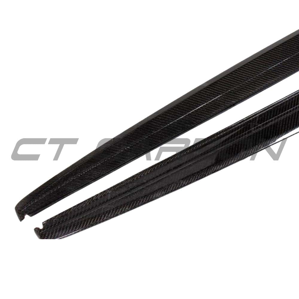 BMW F30 3 Series saloon with CT Carbon full carbon fiber kit, showcasing sleek, high-quality carbon fiber exterior components.