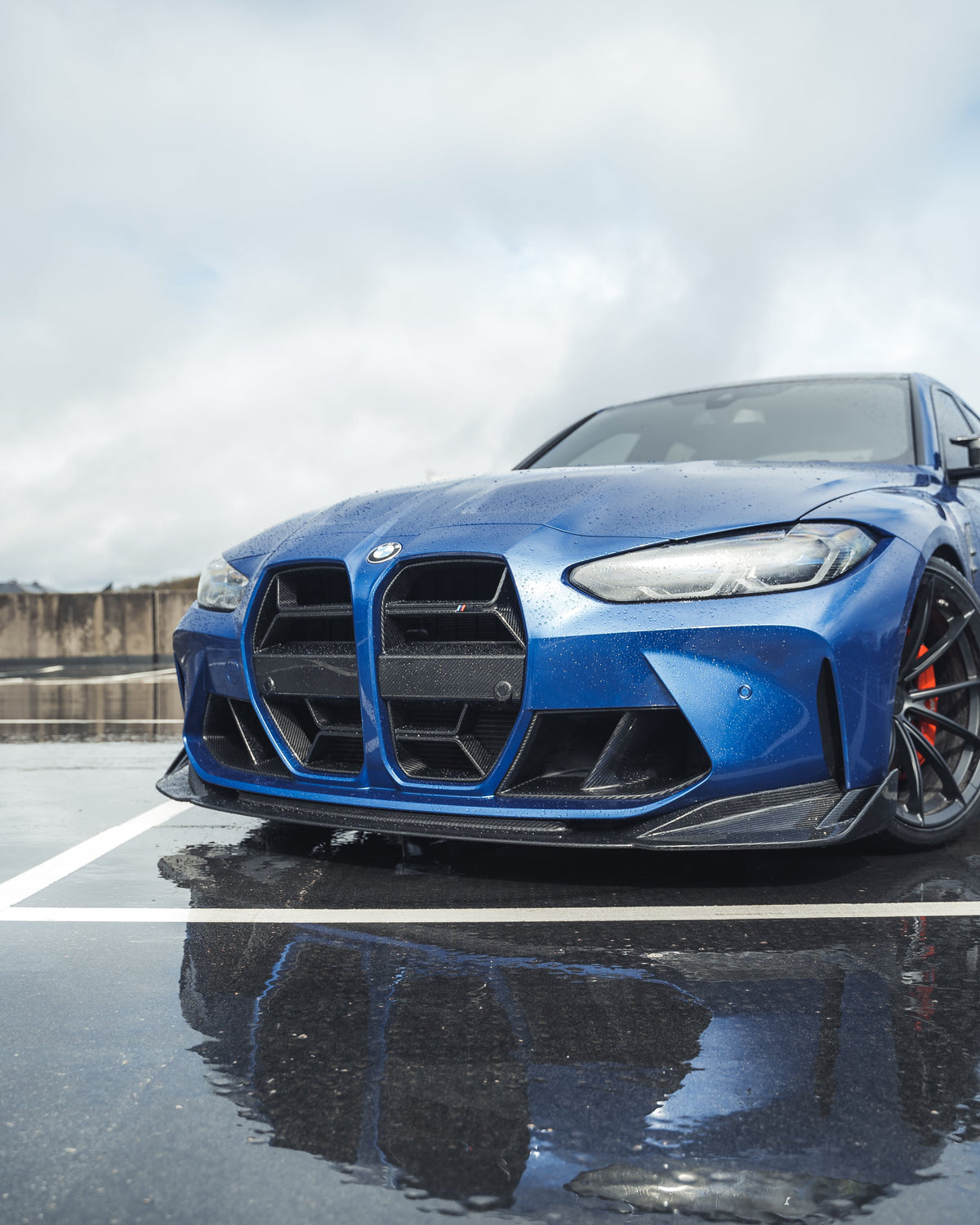 CT Carbon BMW M3 M4 G80 G82 G83 carbon fiber bumper ducts accessory, showing sleek, lightweight aerodynamic design.