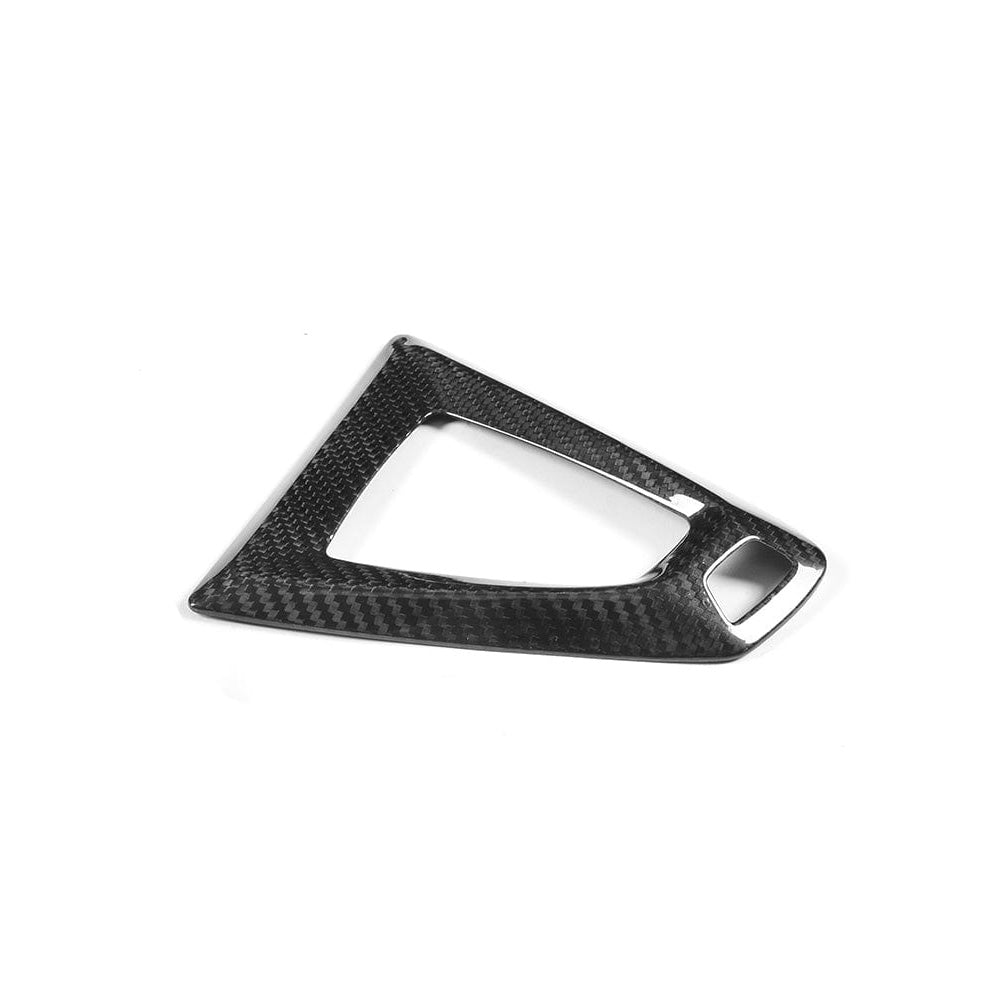 BMW Fxx M car DCT shifter surround set by CT Carbon, LHD interior accessories, carbon fiber finish for interior styling.