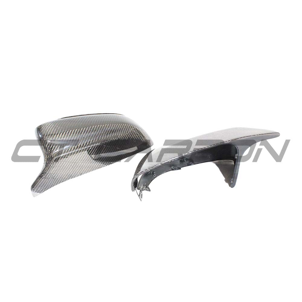 BMW 3, 4, 5 Series G20, G22, G26, G30 carbon fibre side mirrors by CT Carbon, RHD only, for vehicle accessory upgrade.