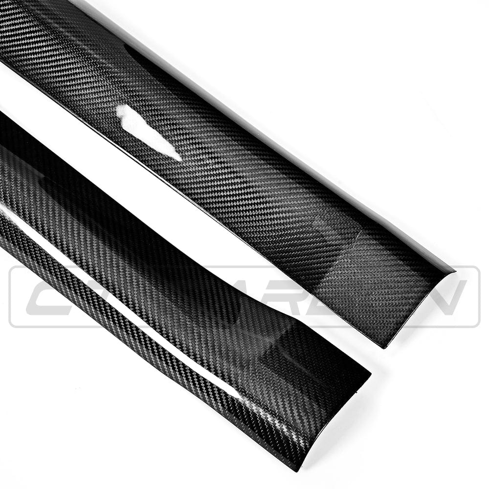 BMW F15 F85 X5 X5M CT Carbon fiber side skirts, sleek vehicle side panels for enhanced sporty look and aerodynamics.