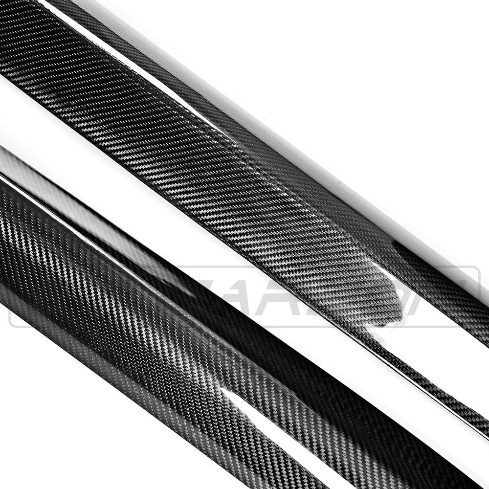 BMW F15/F85 X5/X5M carbon fibre side skirts by CT Carbon, showcasing sleek, aerodynamic design for enhanced vehicle styling.