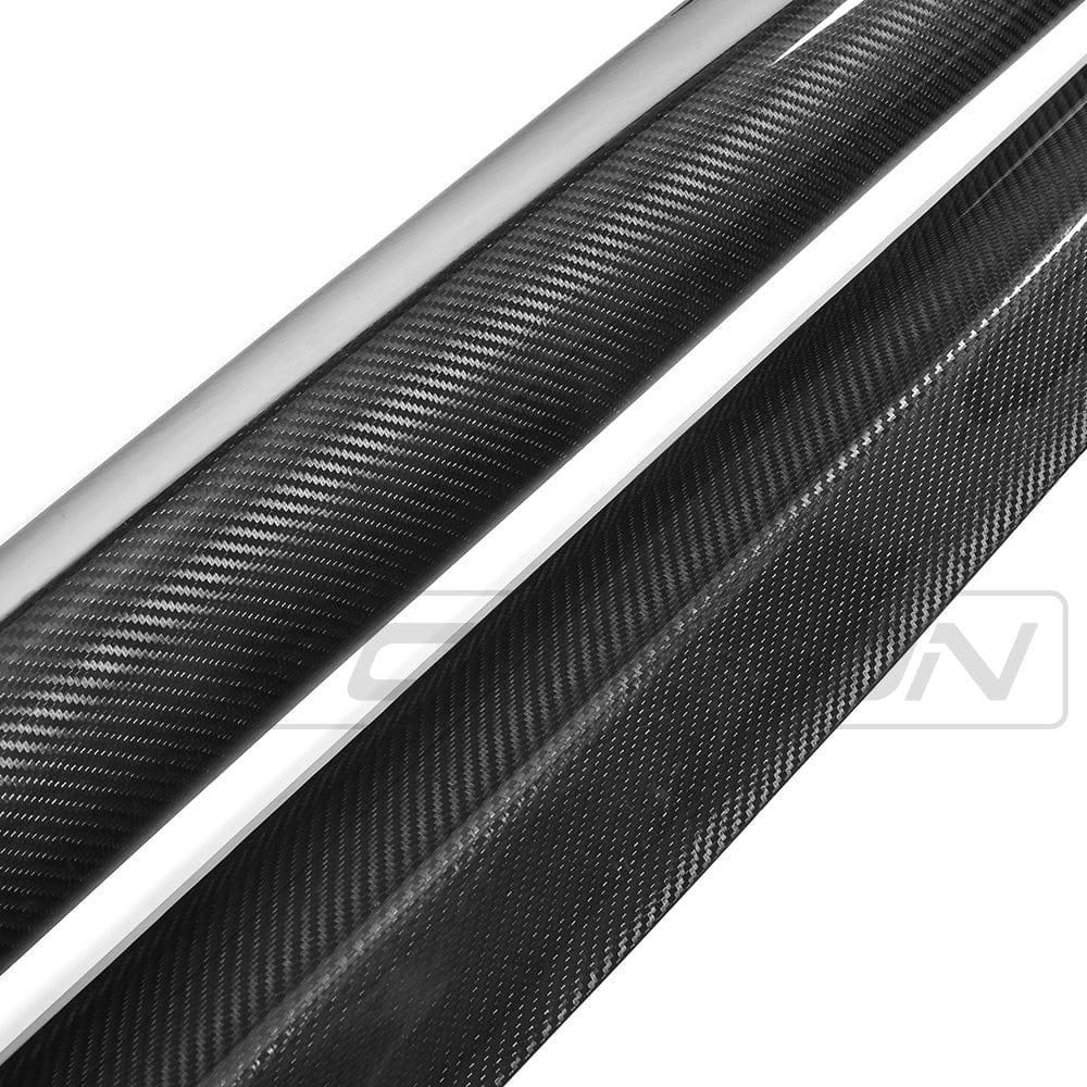 BMW F15/F85 X5/X5M carbon fibre side skirts by CT Carbon, showcasing sleek, aerodynamic design for enhanced vehicle style.