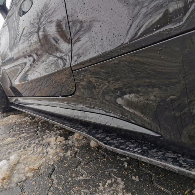 MERCEDES C63/C63S W205 COUPE & SALOON FORGED CARBON FIBRE SIDE SKIRTS - V2
