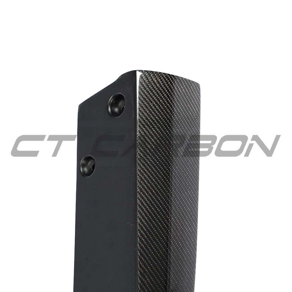 BMW M3 M4 F80 F82 F83 carbon fibre side skirts by CT Carbon, showcasing sleek 3D-style design and lightweight performance.