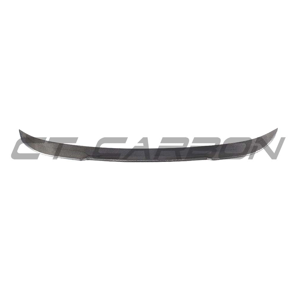 BMW M5 F90 and G30 5 Series carbon fiber spoiler by CT Carbon, showing the sleek, aerodynamic design with CS style finish.