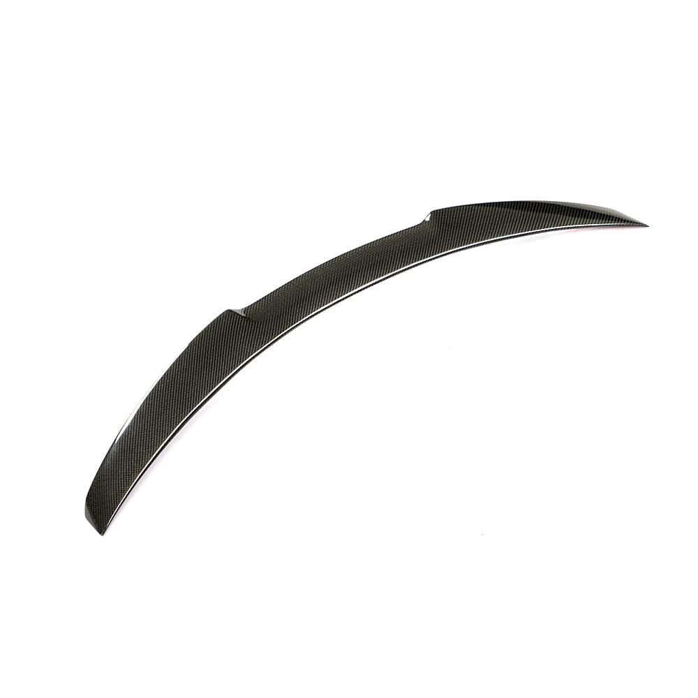 BMW M4 F82 carbon fibre spoiler in MP style by CT Carbon, showcasing sleek aerodynamic design and high-quality craftsmanship.