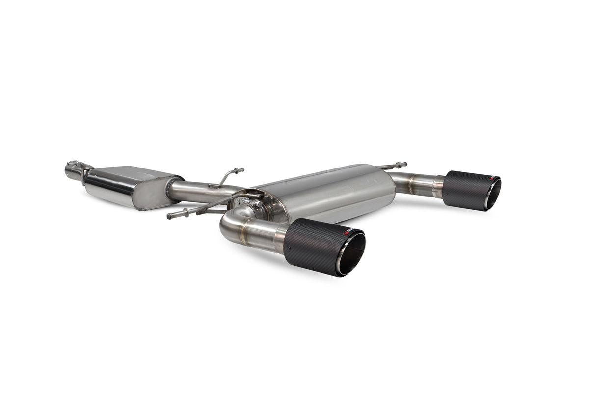 Scorpion Audi TT MK3 2.0 TFSI quattro coupe cat-back exhaust system, resonated, non-GPF model, with no valves, metallic finish