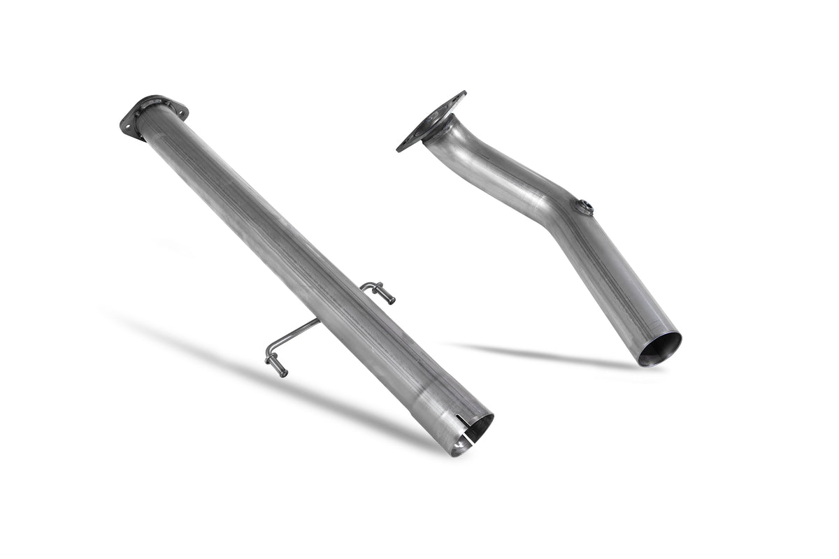 Scorpion Exhausts GPF Delete Pipe for Toyota GR Yaris Circuit Pack Pre-Facelift, showing the metal pipe with branding and fittings