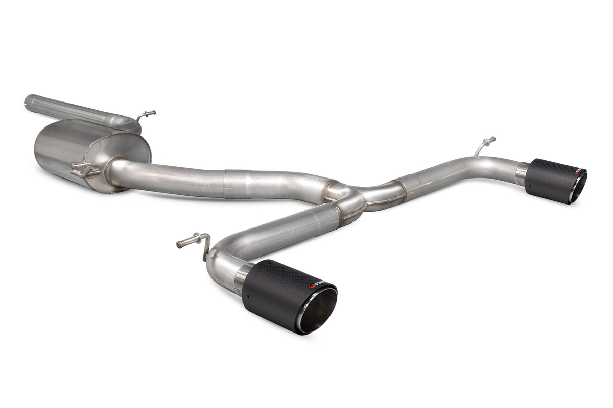 Scorpion Volkswagen Golf Mk7.5 GTI GPF-Back Exhaust System with performance pack, non-resonated GPF-Back exhaust visible in the image.