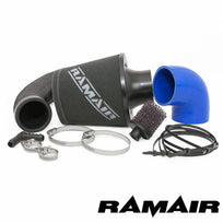 Ramair induction foam air filter kit installed in a Ford Fiesta ST 150 2.0L engine, showcasing the foam filter and intake components.