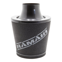 Ramair R50 Mini Cooper induction kit with black foam air filter, showcasing the performance air filter and components.