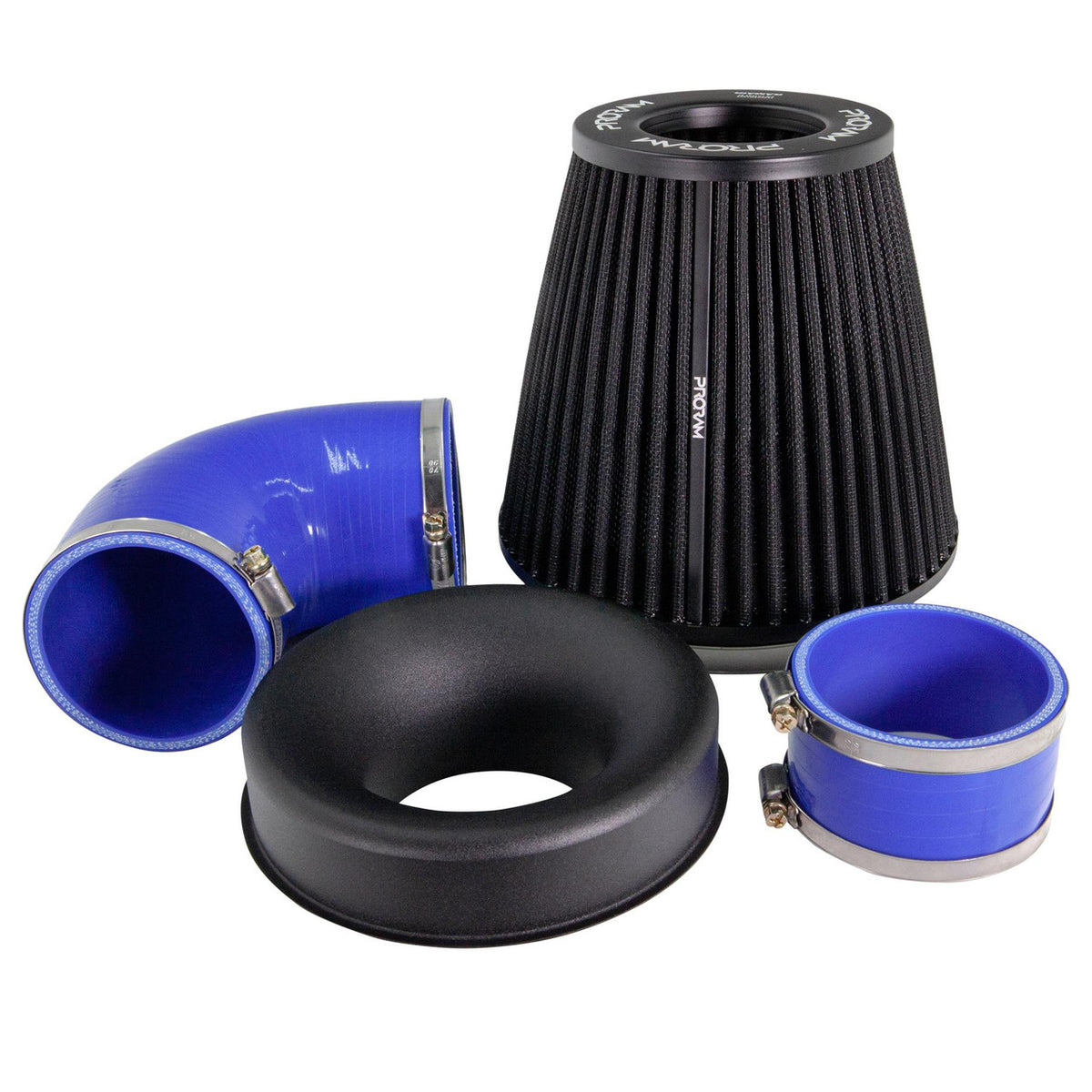 Ramair PRORAM Focus ST 225 performance induction kit with high-flow air filter and sleek intake tubing for enhanced engine airflow.