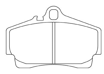 Official Endless EIP073 brake pad shape drawing