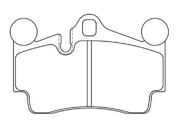 Official Endless EIP166 brake pad shape drawing