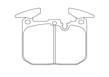 Official Endless EIP206 brake pad shape drawing