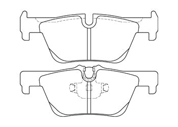 Official Endless EIP213 brake pad shape drawing
