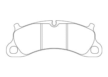 Official Endless EIP214 brake pad shape drawing
