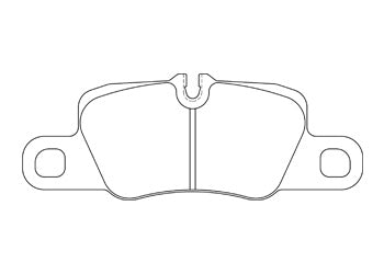 Official Endless EIP215 brake pad shape drawing