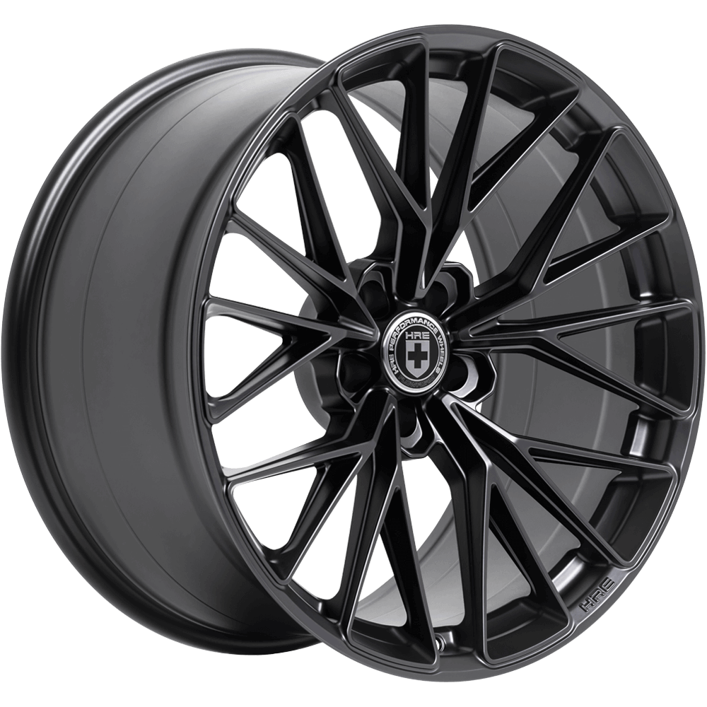 HRE PERFORMANCE WHEELS FF28 alloy wheel showing intricate spoke design in a close-up shot.