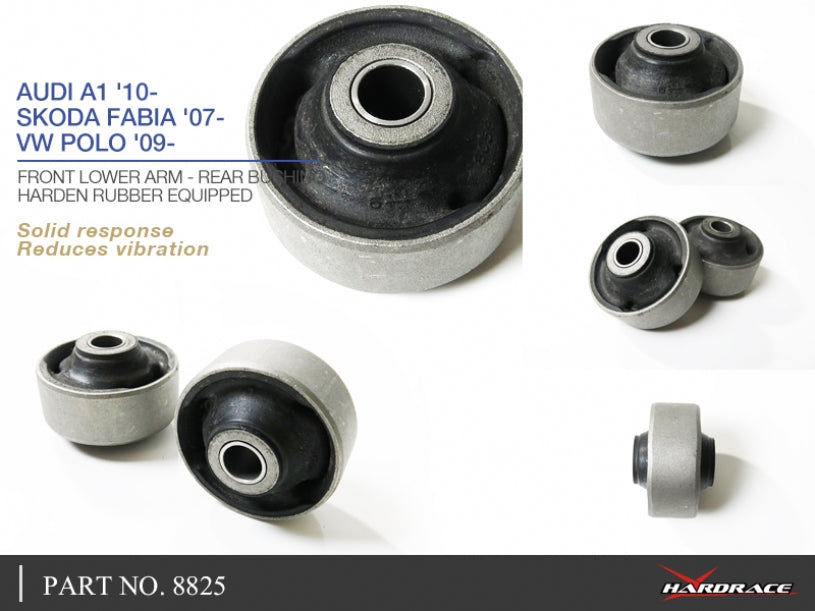 Hardrace 8825 front lower arm rear hardened rubber bushings for Audi A1 A3 TT and Volkswagen Polo