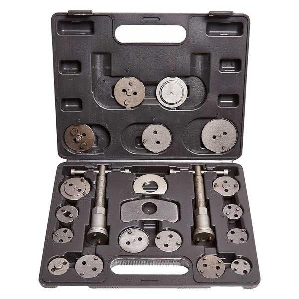 Pagid 18-piece brake piston wind back tool set with manual tools for brake caliper maintenance, shown in a compact storage case.