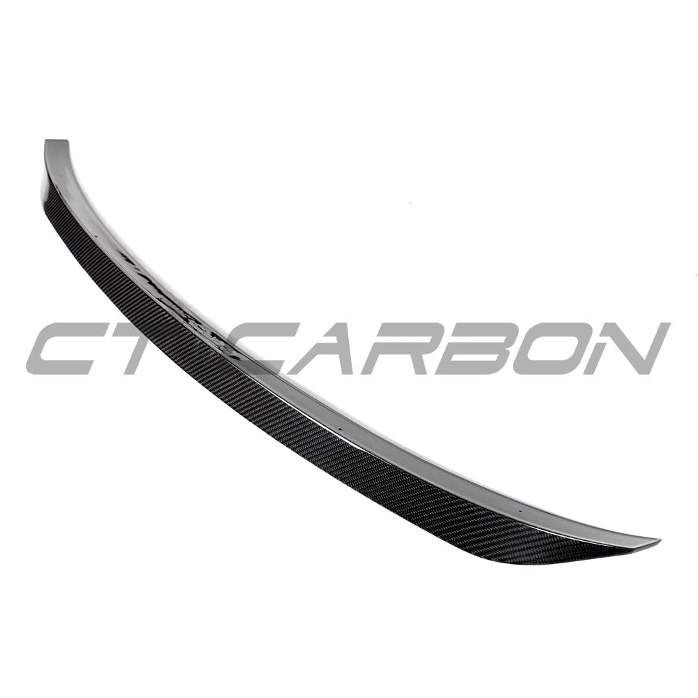 CT Carbon Audi A3/S3/RS3 8Y 2022+ Sportback carbon fiber middle spoiler showing sleek aerodynamic design