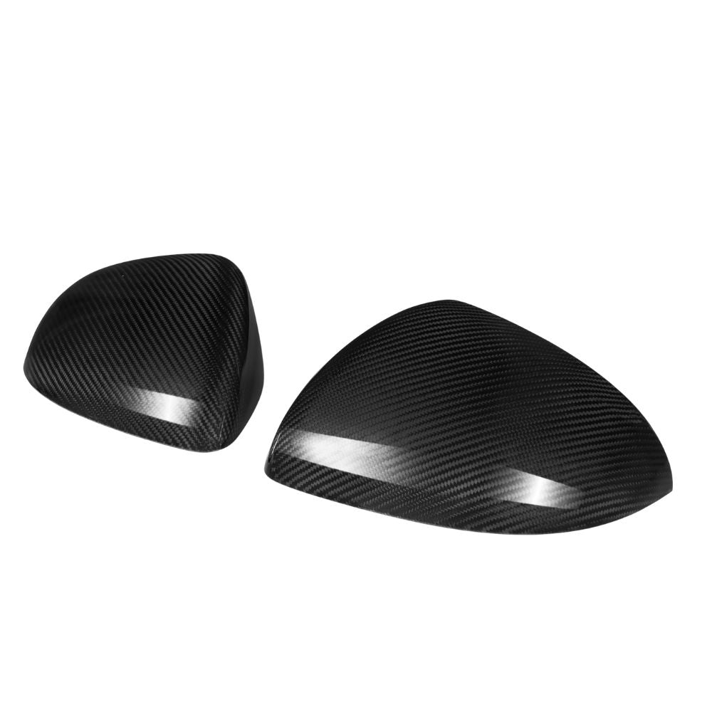 Mercedes W206 C-Class 2021+ pre-preg carbon fiber mirrors by CT Carbon, showing sleek, lightweight mirror housings with carbon fiber finish.
