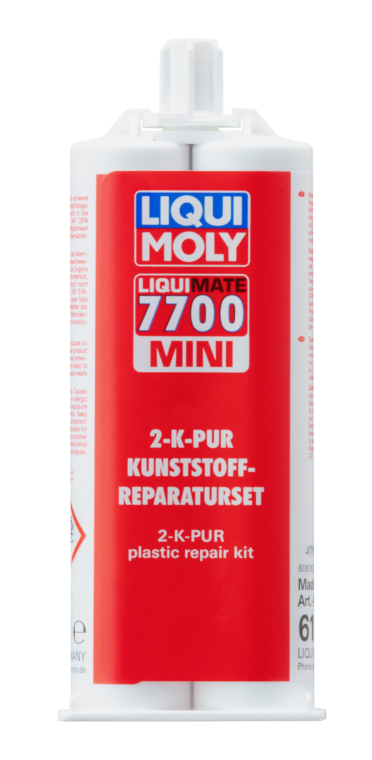 Liqui Moly Liquimate 7700 Mini Cartridge 50ml for adhesives and sealants, shown in a sealed cartridge packaging.