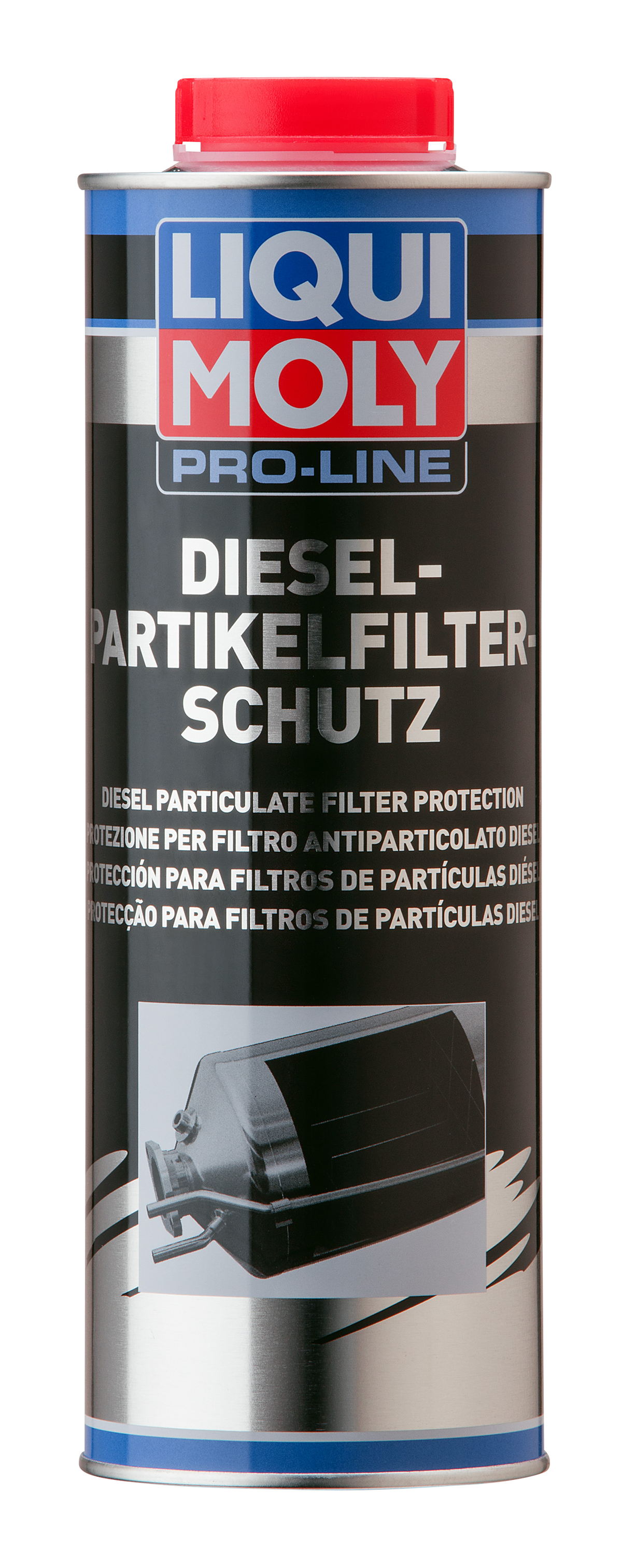 Liqui Moly Pro-Line DPF Protection additive bottle, 1 liter, designed for diesel particulate filter protection and maintenance.