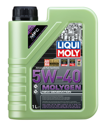 Liqui Moly Molygen New Generation 5W-40 engine oil bottle showing the label and product branding.