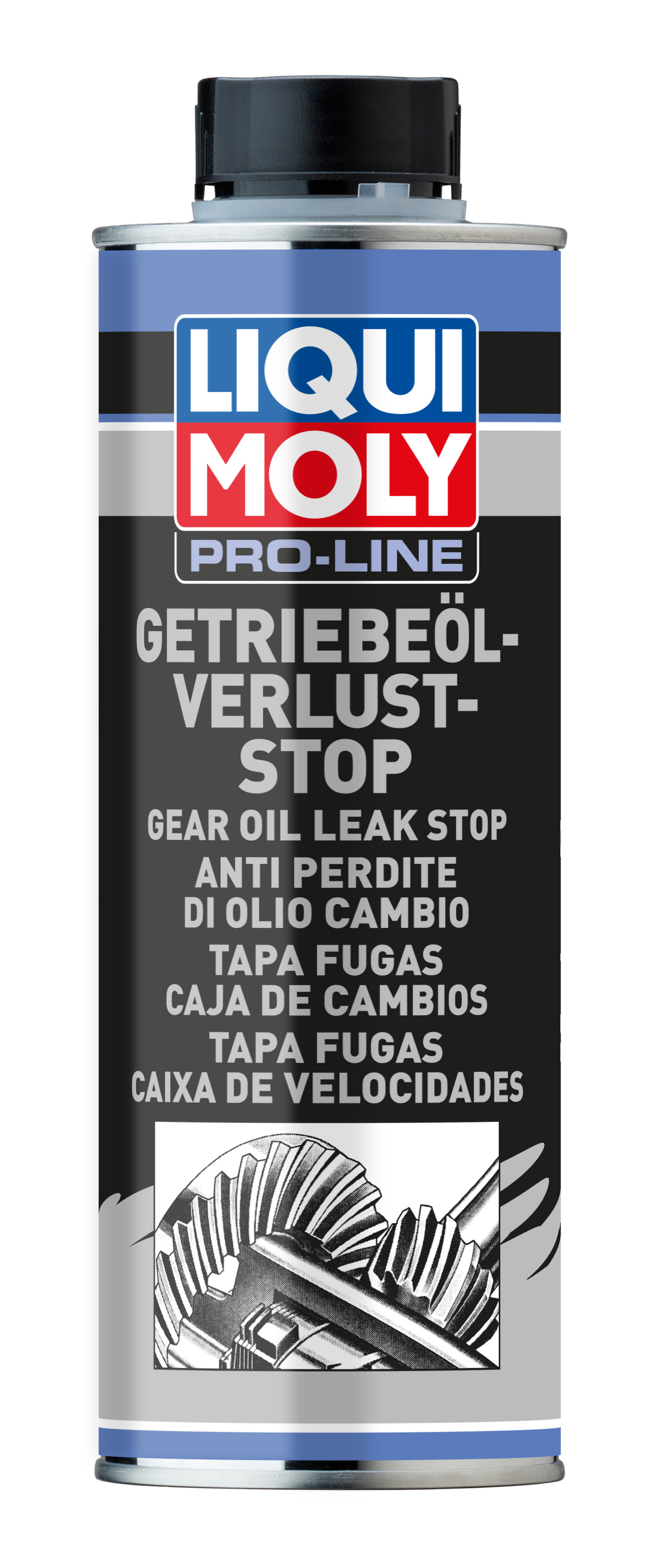 Liqui Moly Pro-Line Gear Oil Leak Stop 500ml bottle, gearbox fluid additive for sealing leaks and improving gear performance.