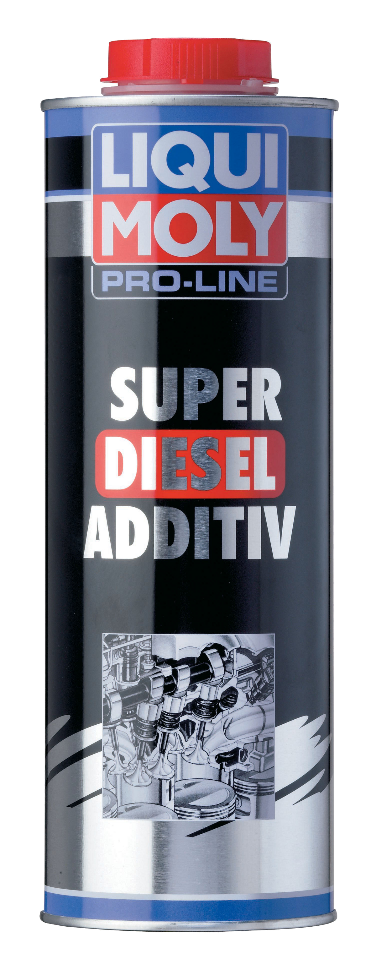 Liqui Moly Pro-Line Super Diesel Additive 1L bottle with label, designed to improve diesel engine performance and fuel efficiency.